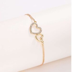 Rhinestone Hearts Bracelet 